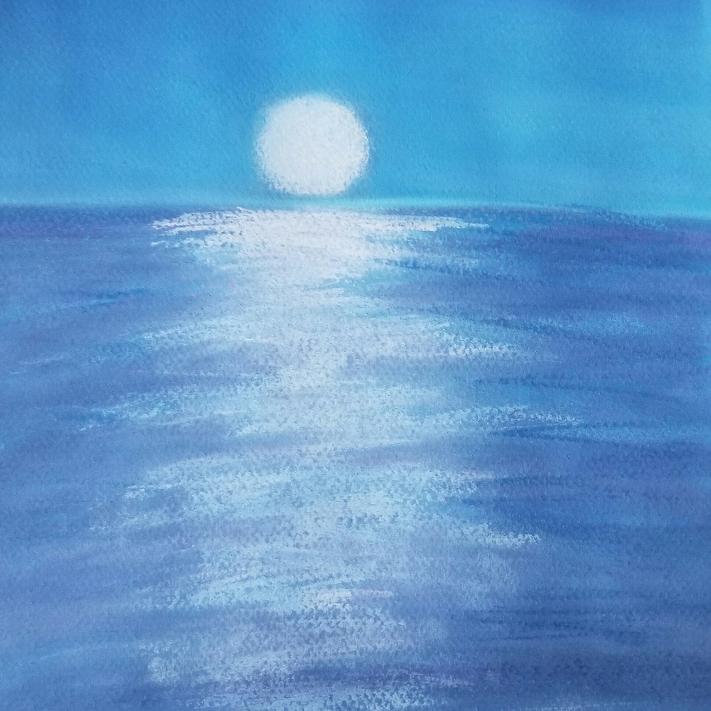Original painting Full Moon Reflections
